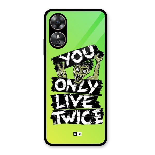 Yolo Zombie Glass Back Case for Oppo A17