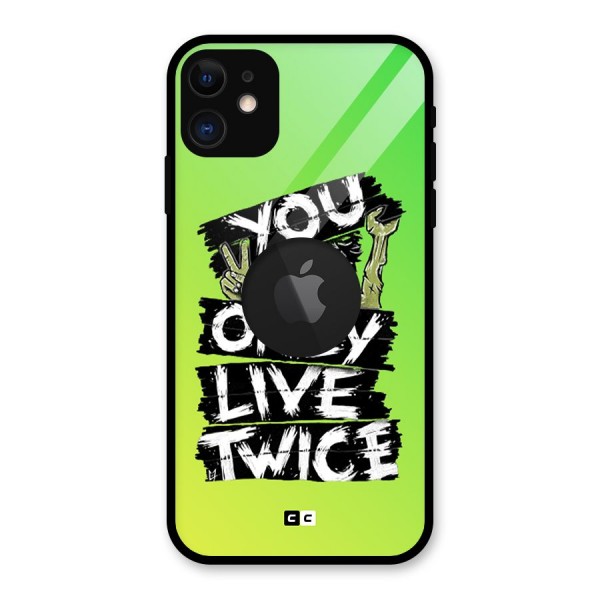 Yolo Zombie Glass Back Case for iPhone 11 Logo Cut