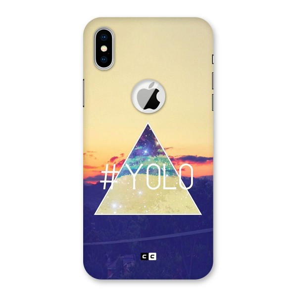 Yolo illuminati Back Case for iPhone XS Logo Cut