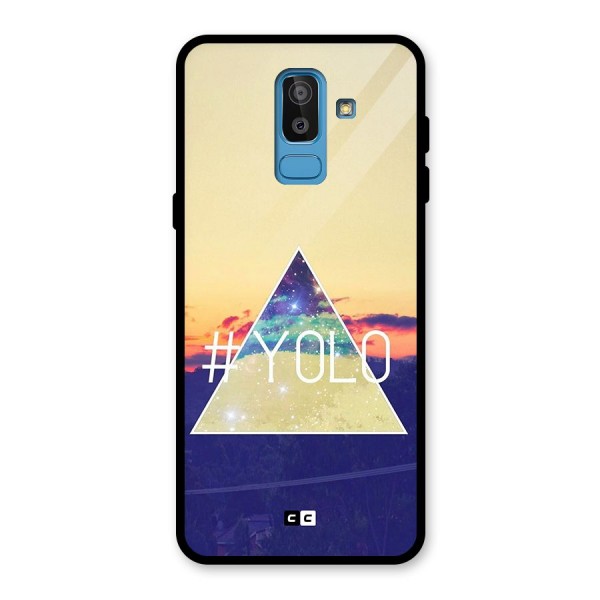 Yolo illuminati Glass Back Case for Galaxy J8