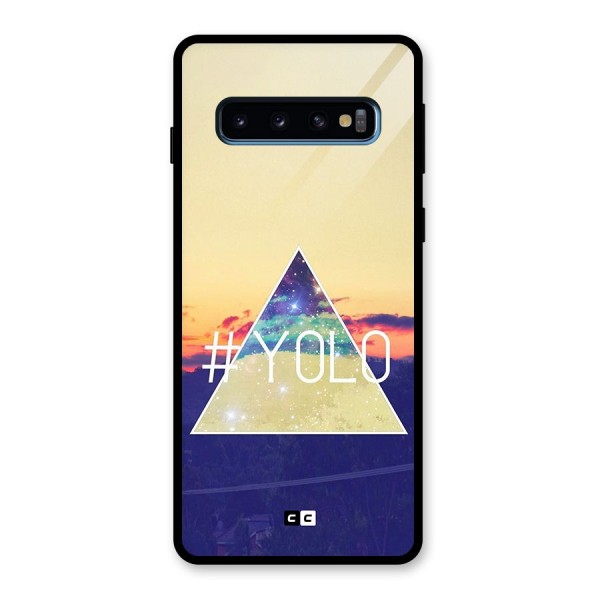 Yolo illuminati Glass Back Case for Galaxy S10