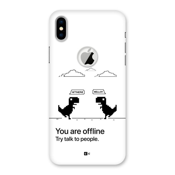 You Are Offline Back Case for iPhone XS Logo Cut