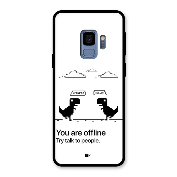 You Are Offline Glass Back Case for Galaxy S9