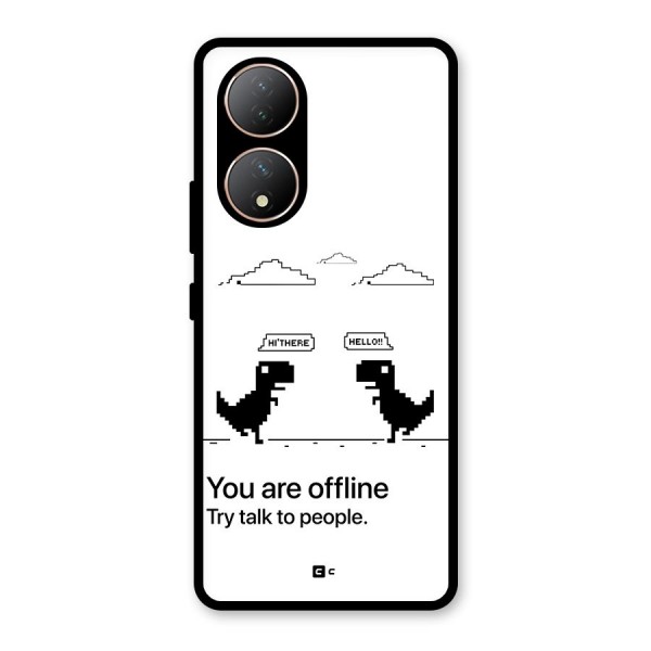 You Are Offline Glass Back Case for Vivo T2