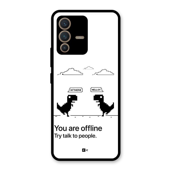 You Are Offline Glass Back Case for Vivo V23 5G