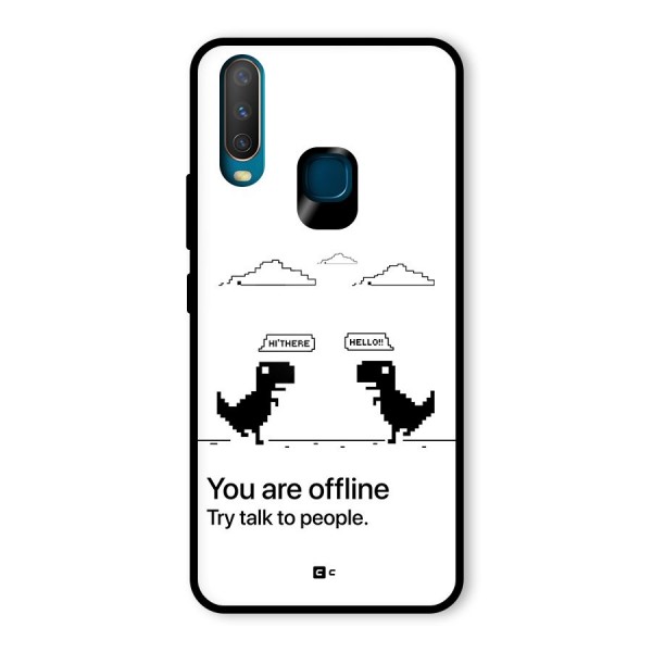 You Are Offline Glass Back Case for Vivo Y12