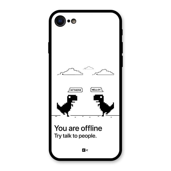 You Are Offline Glass Back Case for iPhone 8