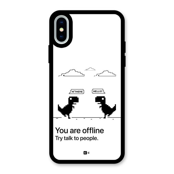 You Are Offline Glass Back Case for iPhone X