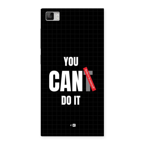 You Can Do It Back Case for Mi3