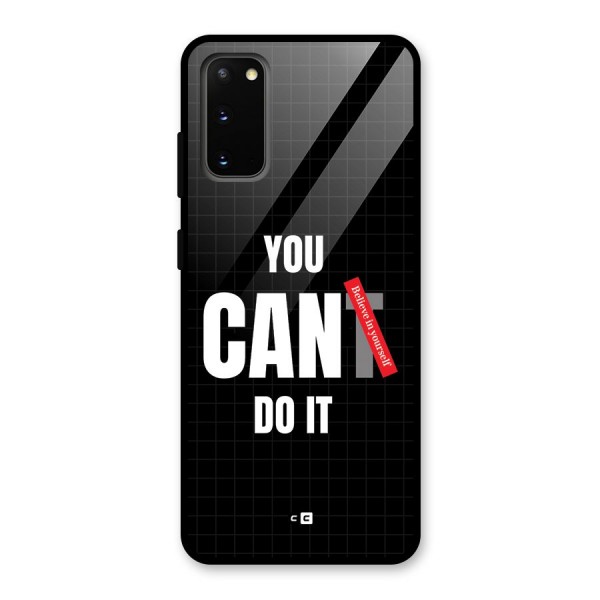 You Can Do It Glass Back Case for Galaxy S20