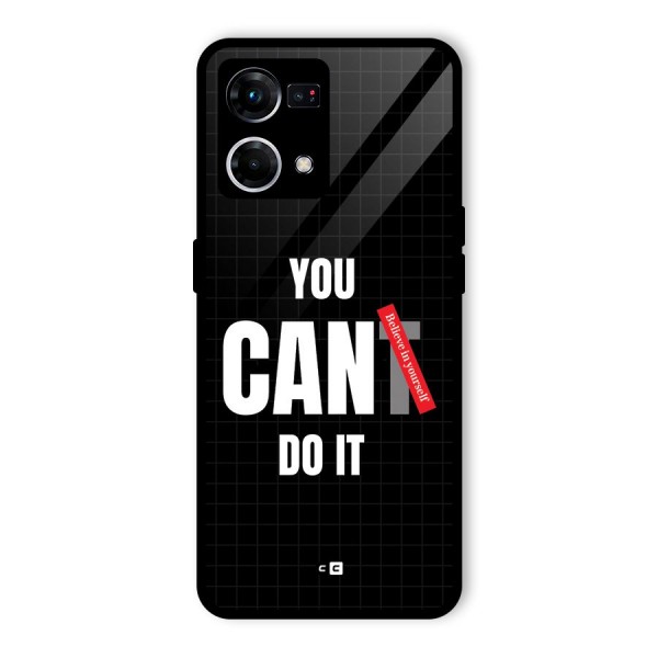 You Can Do It Glass Back Case for Oppo F21 Pro 4G