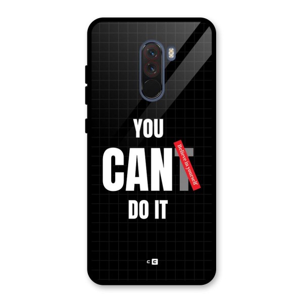 You Can Do It Glass Back Case for Poco F1