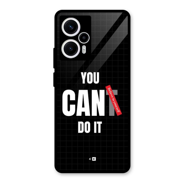 You Can Do It Glass Back Case for Poco F5