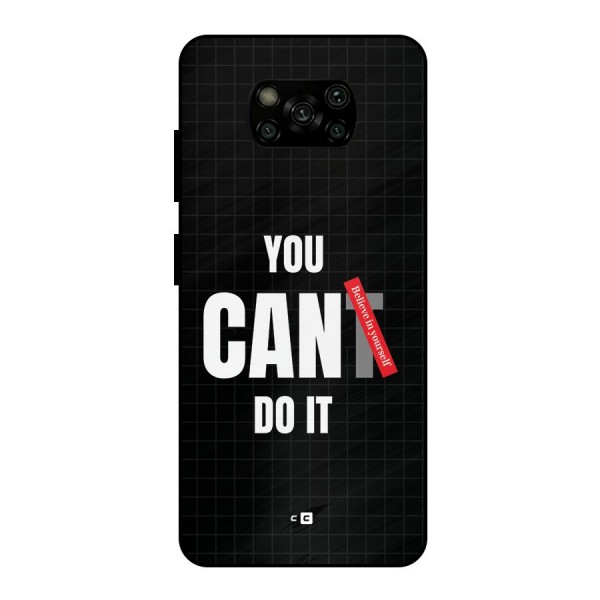 You Can Do It Metal Back Case for Poco X3