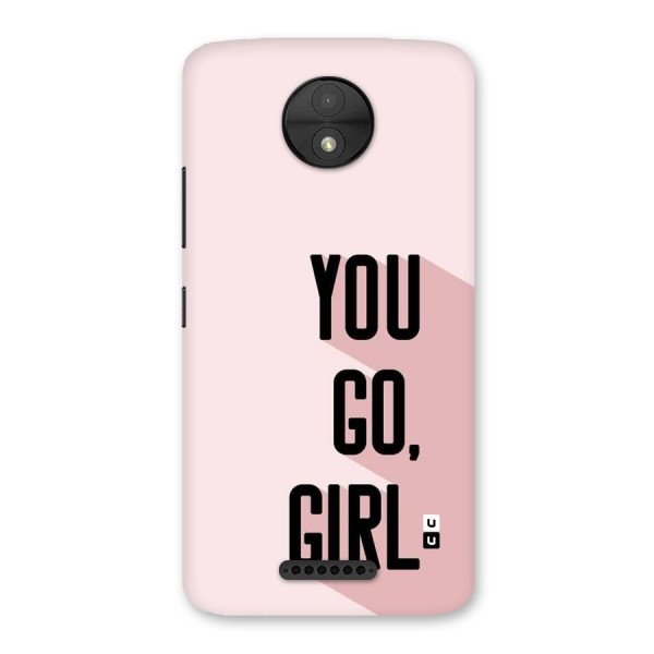 You Go Girl Shadow Back Case for Moto C