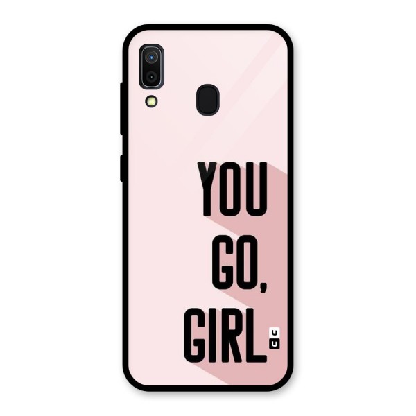 You Go Girl Shadow Glass Back Case for Galaxy A30