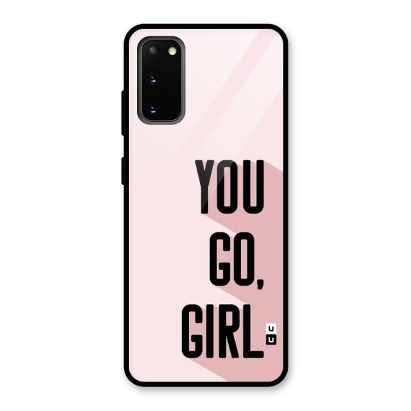 You Go Girl Shadow Glass Back Case for Galaxy S20