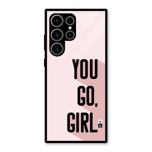 You Go Girl Shadow Glass Back Case for Galaxy S23 Ultra