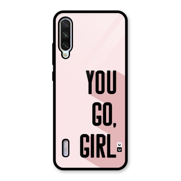 You Go Girl Shadow Glass Back Case for Mi A3