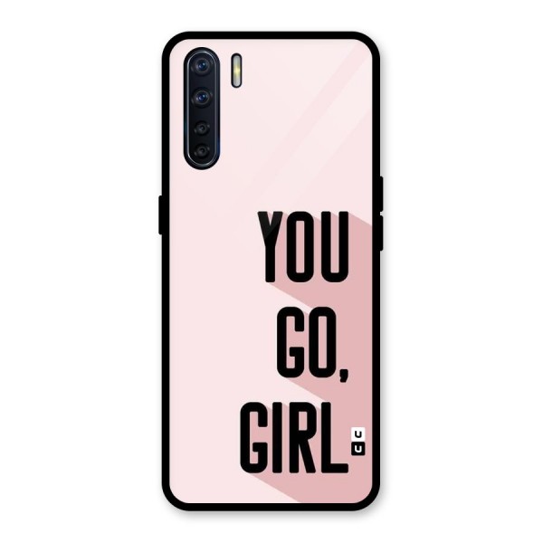 You Go Girl Shadow Glass Back Case for Oppo F15