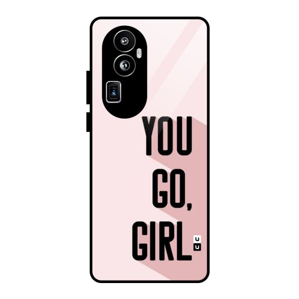 You Go Girl Shadow Glass Back Case for Oppo Reno10 Pro Plus