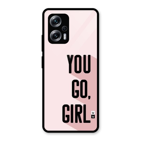 You Go Girl Shadow Glass Back Case for Redmi K50i