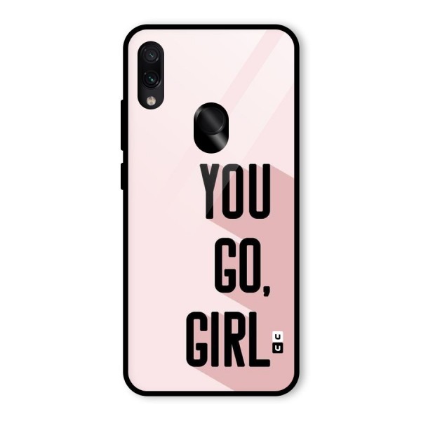 You Go Girl Shadow Glass Back Case for Redmi Note 7S