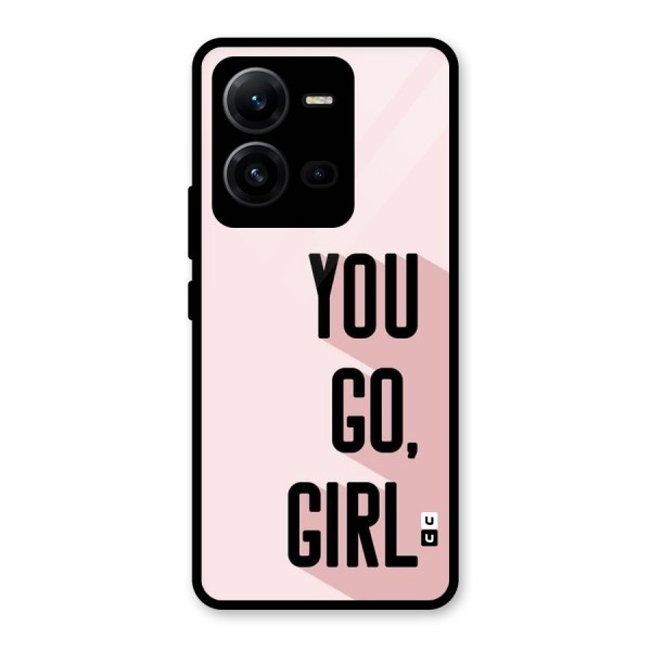 You Go Girl Shadow Glass Back Case for Vivo V25