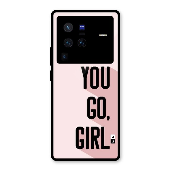 You Go Girl Shadow Glass Back Case for Vivo X80 Pro