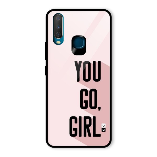 You Go Girl Shadow Glass Back Case for Vivo Y12