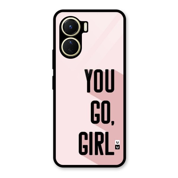 You Go Girl Shadow Glass Back Case for Vivo Y16