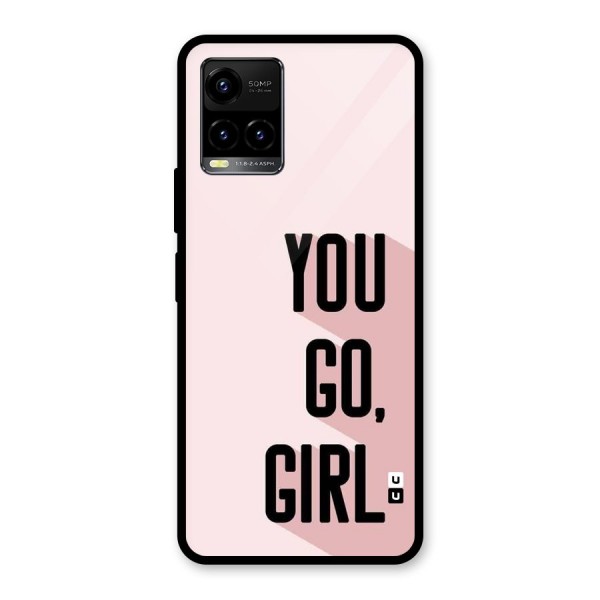 You Go Girl Shadow Glass Back Case for Vivo Y21A