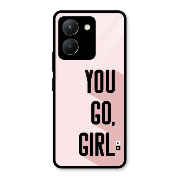 You Go Girl Shadow Glass Back Case for Vivo Y36