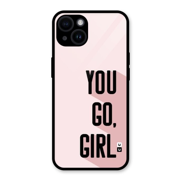 You Go Girl Shadow Glass Back Case for iPhone 14