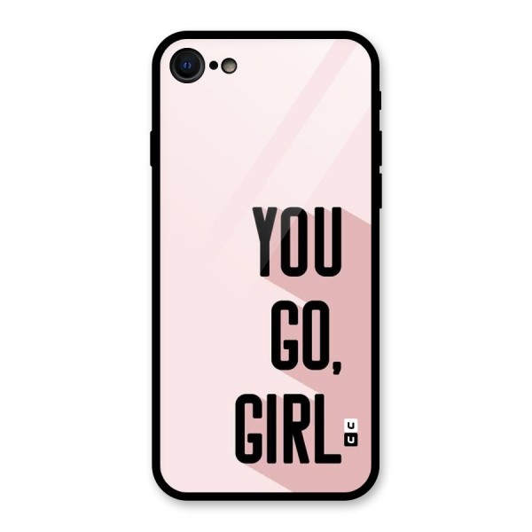 You Go Girl Shadow Glass Back Case for iPhone 8