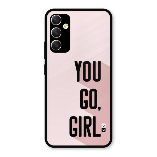 You Go Girl Shadow Metal Back Case for Galaxy A34