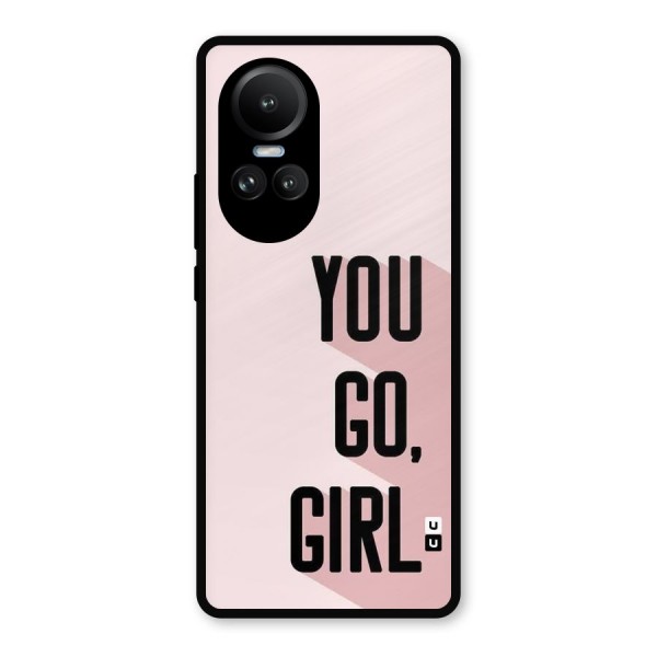 You Go Girl Shadow Metal Back Case for Oppo Reno10