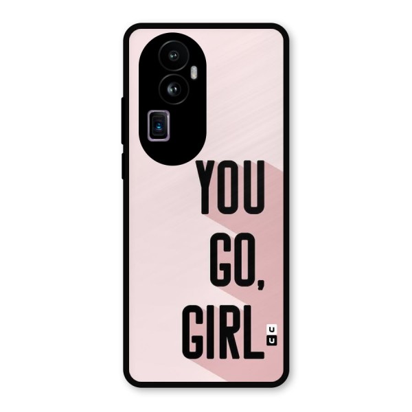 You Go Girl Shadow Metal Back Case for Oppo Reno10 Pro Plus