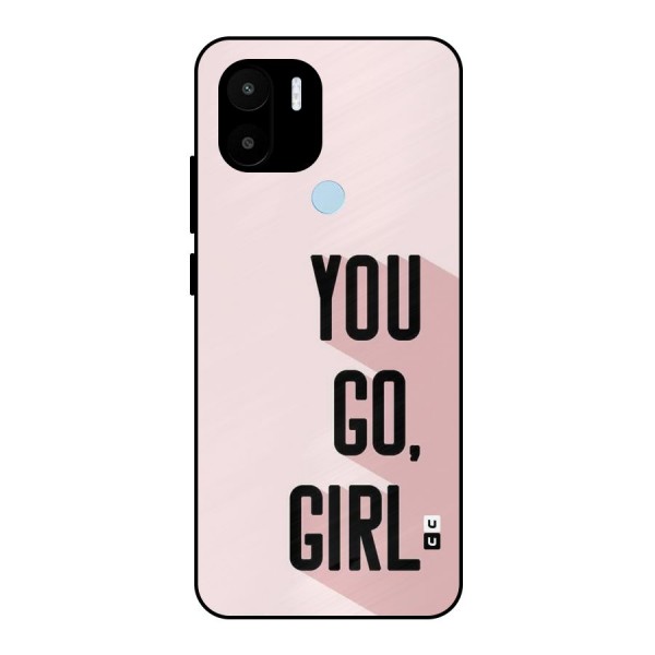 You Go Girl Shadow Metal Back Case for Redmi A1 Plus