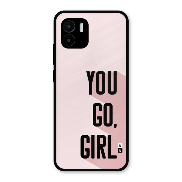 You Go Girl Shadow Metal Back Case for Redmi A2