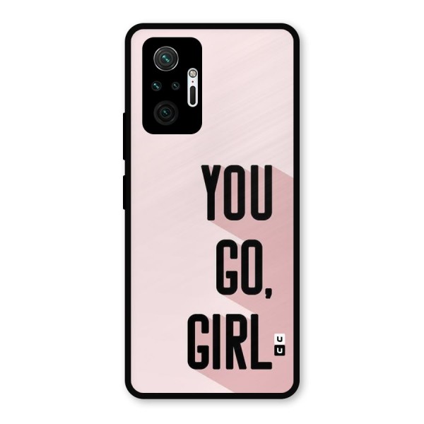 You Go Girl Shadow Metal Back Case for Redmi Note 10 Pro