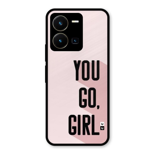 You Go Girl Shadow Metal Back Case for Vivo Y35