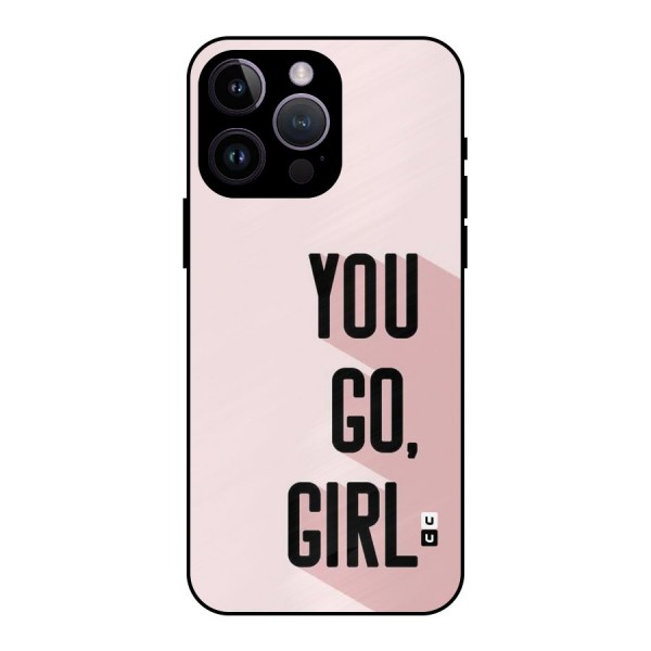 You Go Girl Shadow Metal Back Case for iPhone 14 Pro Max