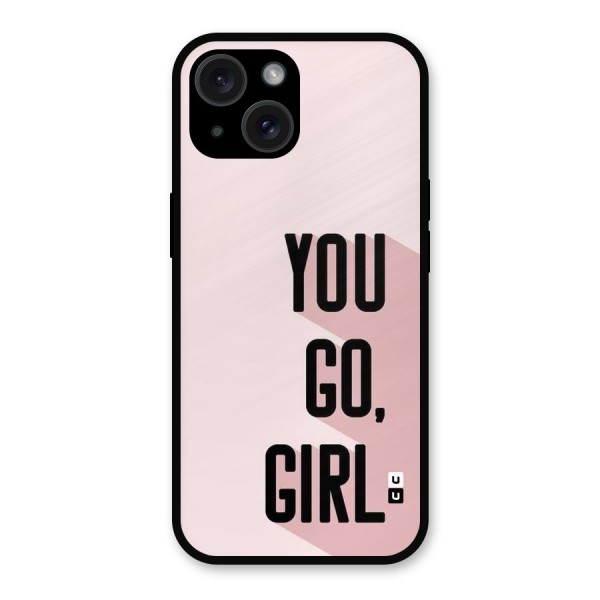 You Go Girl Shadow Metal Back Case for iPhone 15