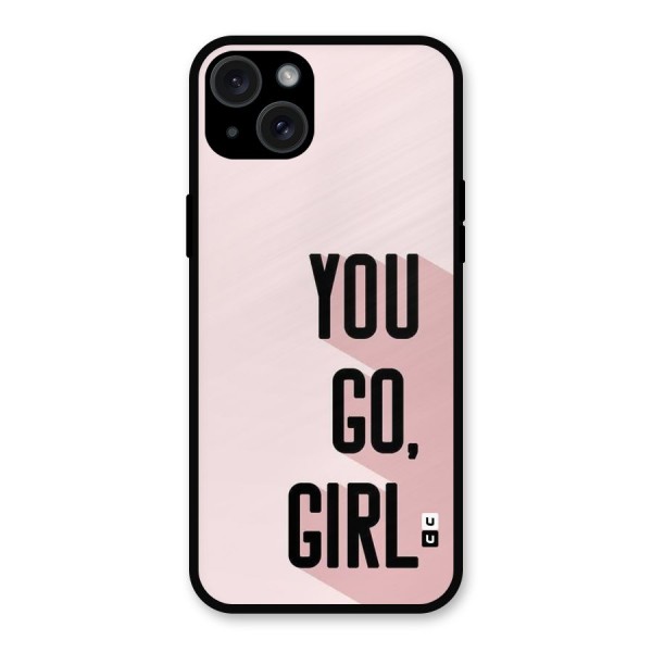 You Go Girl Shadow Metal Back Case for iPhone 15 Plus