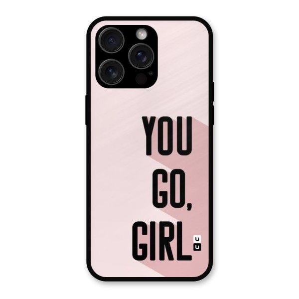 You Go Girl Shadow Metal Back Case for iPhone 15 Pro Max