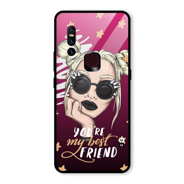 You My Best Friend Glass Back Case for Vivo V15