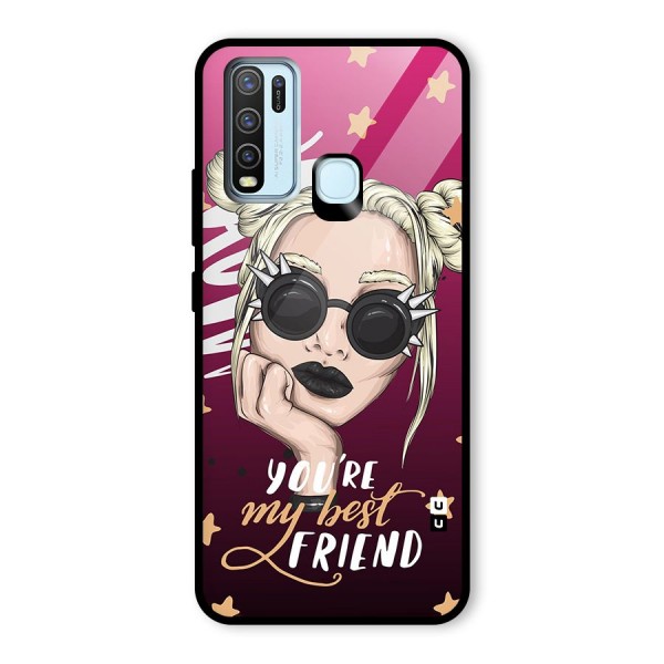 You My Best Friend Glass Back Case for Vivo Y30