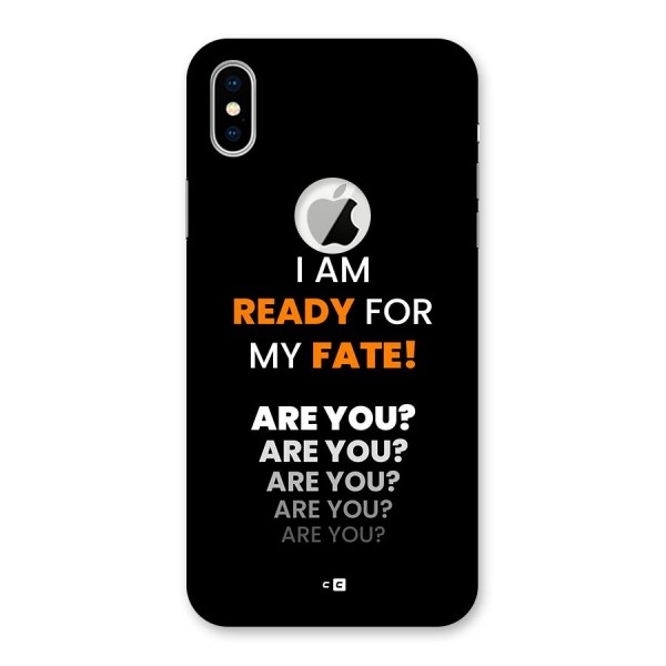 You Ready Back Case for iPhone XS Logo Cut