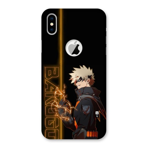 Young Bakugo Back Case for iPhone XS Logo Cut